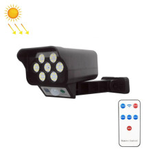 Solar-Powered Led Wall Light With Simulated Surveillance Camera, High-Intensity Anti-Theft Street Light. Model: Compatible Remote Control (42 Leds) G