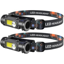 18650 COB-LED-Stirnlampe mit wiederaufladbarem USB-Akku