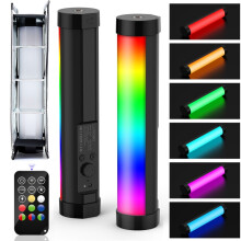 Leishi P100 Éclairage photographique portable RGB coloré avec télécommande et grille de contrôle de la lumière : P100 + Softbox avec grille