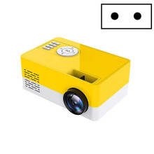 S261/J16 Home Mini High-Definition 1080P Portable Led Projector, Supports Tf Card/Av/Usb Flash Drive, Plug Specification: European Standard (Yellow-W
