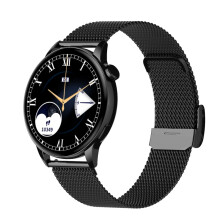 Hd1 1.3-Inch Amoled Screen Smartwatch With Nfc Function (Black Steel + Glue) :Black Steell+Silicone Strap Surprise Gift