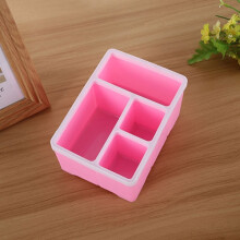 Bunte Kosmetikbox für den Schreibtisch, Schmuckkästchen, Aufbewahrungsbox für Fernbedienungen (Farbe: Rosa) :rosa Überraschungsgeschenk