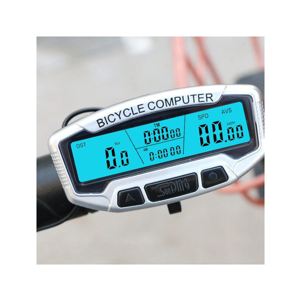 Sunding Sd-558A Wired Stopwatch, Speedometer, Digital Odometer, Rainproof Lcd Backlit Bicycle Computer :SD-558A Surprise Gift