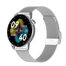 Hd1 1.3-Inch Amoled Screen Smartwatch With Nfc Function (Silver Steel + Adhesive) :Silver Steell+Silicone Strap Surprise Gift