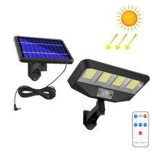 Tg-Ty081 Solar Wall Light With Human Body Induction, Outdoor Waterproof Garden Light Strip With Compatible Remote Control, Model: 138 Led Split Type