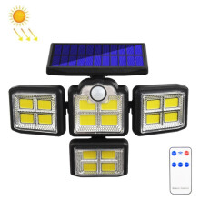 Tg-Ty085 Solar-Powered Four-Head Rotating Light, Smart Compatible Remote Control, Human Body Induction, Outdoor Courtyard Waterproof Street Light, Mo