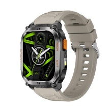 De Qx18 2.01-inch GPS off-road sporthorloge met hartslagmeting (beige). :beige Verrassingscadeau