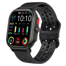 Sportieve smartwatch met 2,06-inch ultrahelder AMOLED-scherm en Bluetooth-bellen (zwart): zwart verrassingscadeau