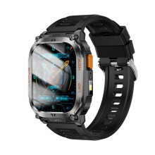 Qx18 2.01-inch GPS off-road sporthorloge met hartslagmeting (zwart): zwart verrassingscadeau