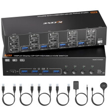 Conmutador KVM NW-KVM403DH 8K 60Hz con interfaces USB 3.0, DisplayPort y HDMI (estándar europeo): Regalo sorpresa NW-KVM403DH