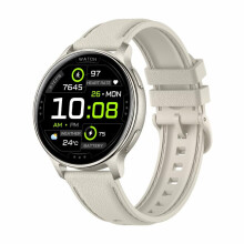 De HT43 1,32-inch ultradunne GPS-sportsmartwatch ondersteunt Bluetooth-bellen, hartslagmeting en slaapregistratie (Champagne Gold). :Cham Sur