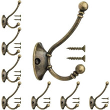 8 Vintage-Wandgarderobenhaken aus Metall im Retro-Stil mit 16 Schrauben für Bad, Küche und Garderobe
