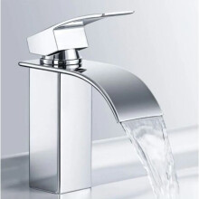 Waterfall Basin Mixer Tap Stainless Steel Bathroom Faucet Chrome Basin Faucet Elegant Design