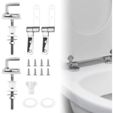 2-delige toiletbrilbevestigingsset, scharnierbevestiging voor toiletbril, bevestigingsscharnieren voor toiletbril, toiletbrilscharnier met schroe