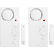 Alarme de porte sans fil 108 dB à piles avec délai réglable de 3/15/30/60 secondes, lot de 2