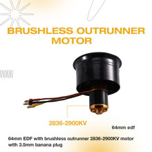64 mm 12-Blads EDF-Kanaalventilator met 2836-2900 KV Borstelloze Outrunner-Motor voor Modelvliegtuigen en Hovercrafts