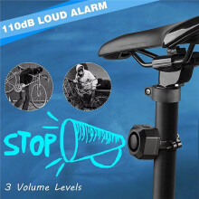 Anti-Theft Bike Tail Light with Remote, Waterproof Security System for E-Bike, Motorcycle