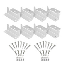 8PCS Solar Panel Mounting Bracket Kits Roof Z-Style Bracket Photovoltaic Panel Z-Bracket Stand for Car Boat RV Yacht A