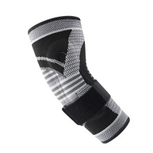 Elastic Knitted Elbow Sleeve Breathable Arm Elbow-Black L