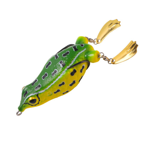 Fishing Double Propellers Legs Frogs Lures Baits-Color 3