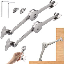Charnières de porte d'armoire, 2 charnières de support de couvercle à fermeture douce avec vis et clé Allen, support de charnière pour meubles, c