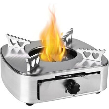 Alcohol Stove for Indoor Camping: Alcohol Burner for Camping - Dry Fuel Stove - Mini Flame - Stainless Steel - for Indoor - for Camping - for Outdoor