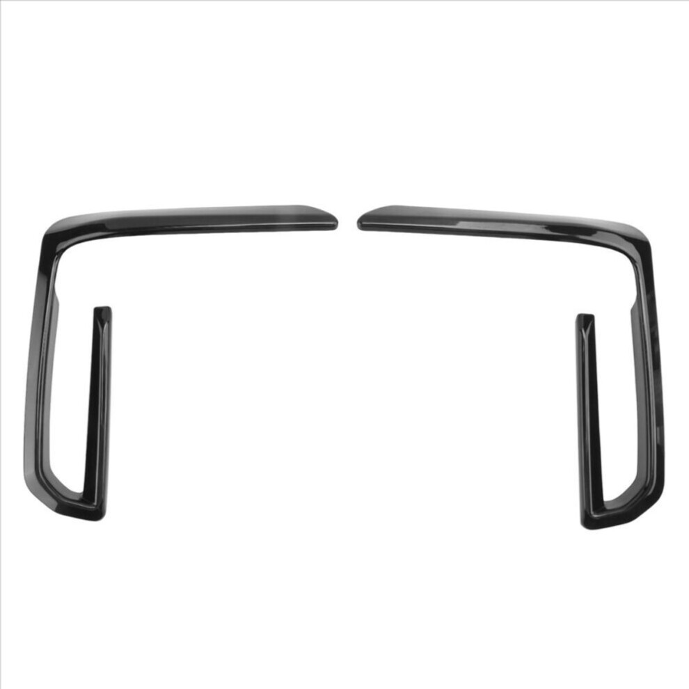 Car Glossy Front Bumper Lower Grille Trim Strips Fog Cover Black/Light 6978617377973