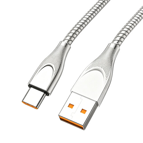 Type C Cable 65W Fast Charging USB To Type C Male to-2m Silver