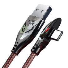 5A snellaadbare USB naar type C-kabel met versterkte-1,2 m Rood
