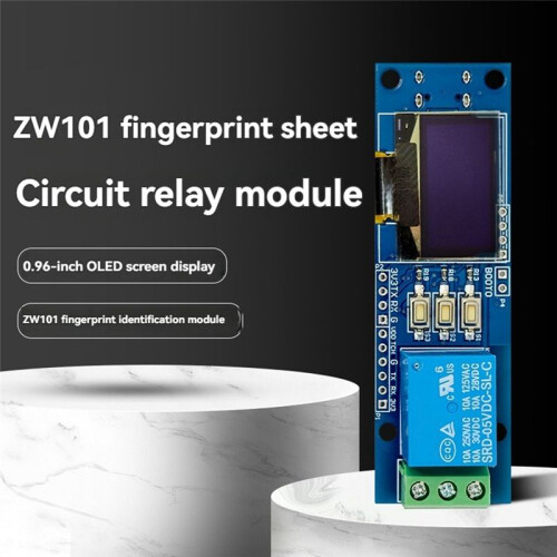 ZW101 Fingerprint Single-Channel Relay Module Capacitive Semiconductor OLED Display STM32 Support Secondary Development 2