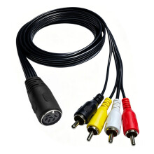 Robuuste 6-pins DIN naar 4RCA-50cm DIN6P fe tot 4RCA m