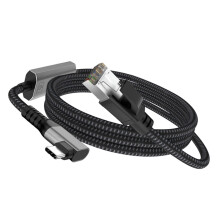 Dubbele Poort USB C Naar RJ45 Adapter Kabel 2.5G Netwerk-1,2m