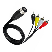 Premium PVC 6Pin DIN naar 4RCA-50cm DIN6P m tot 4RCA m
