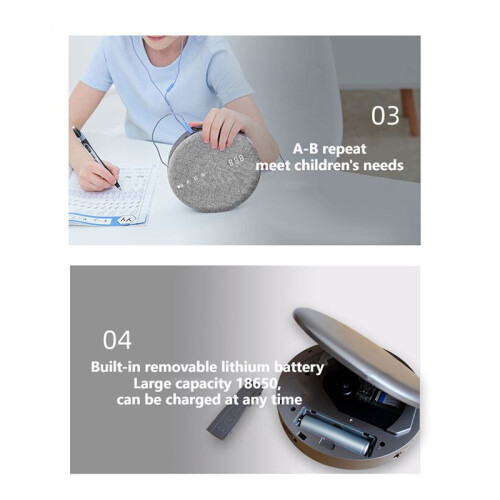 Multifunctional DVD/VCD Player Wireless  USB Reading Player Built-in Speaker Rechargeable Audio Player- 2
