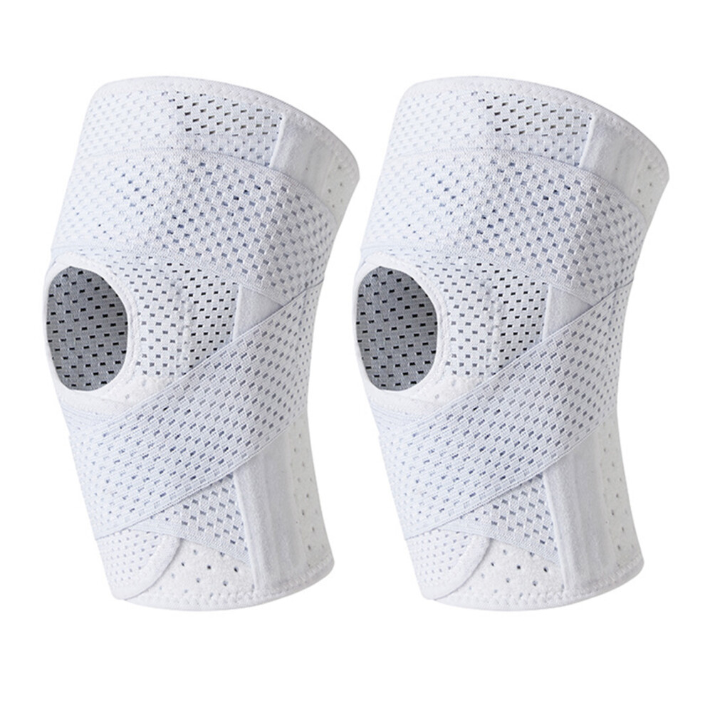 Adjustable Knee Brace With Side Stabilizers Patella-White Xxl 7704001286335