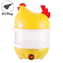 (Yellow Double EU)Cuociuova Casa Con Design Aspetto Pollo Per Cucina Facile Uso Quotidiano