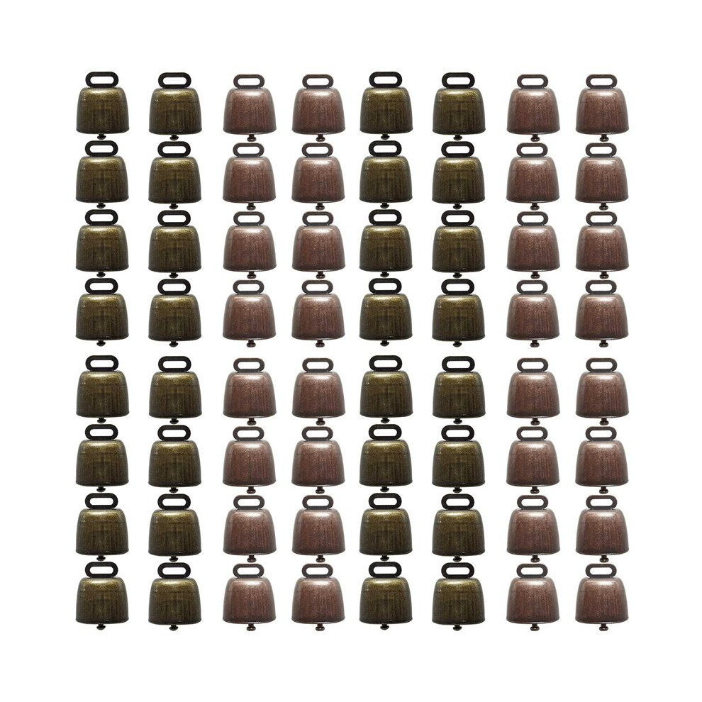 64Pcs Cow Horse Sheep Grazing Copper Bells Small Brass Bells Cattle Goat Farm Loud Bell Long Distance Horse Iron Bells 6031684805135