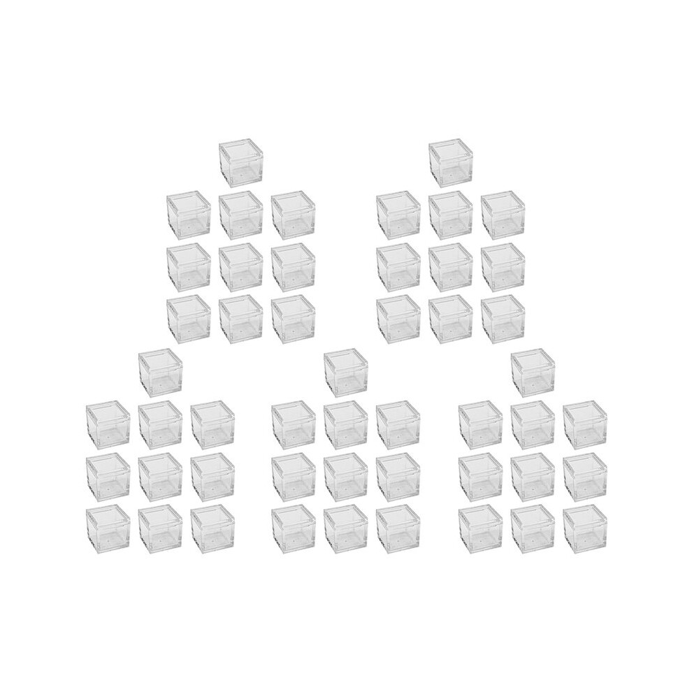 50Pcs Acrylic Box Trays For 0.39Inch 10Mm Elements Cubes Clear Case Periodic Table Bracket For Elements Collections 6033339441828