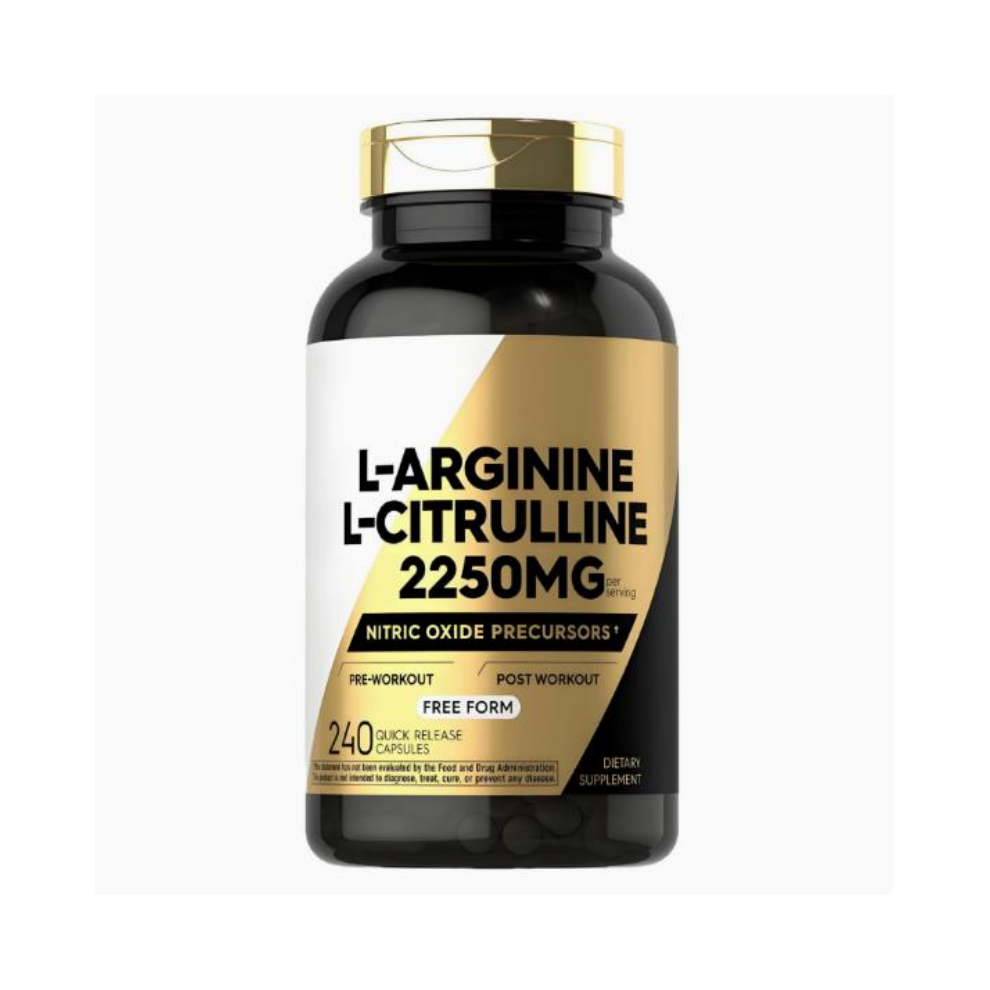 (240 Count (Pack of 2)) L-Arginine&L-Citrulline 2250mg Capsules|Nitric Oxide Precursor Sports Supplement