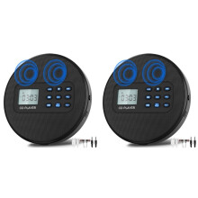 2X CD Player with Speakers:Rechargeable Walkman CD Player,Discman CD Player with Headphones Plays Recorded MP3/CD/USB