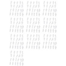 1000Pcs HO Échelle 1: 100 Modèle Blanc Personnes Figurines de Train Non Peintes