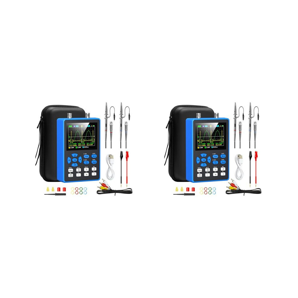 2X Dso2512g Digital Oscilloscope With 2 Channels 120Mhz Bandwidth Signal Generator 500Msa/S Sampling Rate, 2.8 Inch 4711037297412