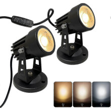 Faretti LED dimmerabili a 3 colori compatibili con piante da interno, luce d'accento regolabile con interruttore dimmer.