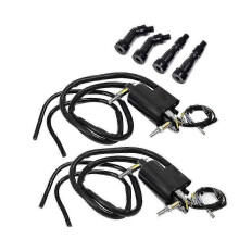Set of 2 Ignition Coils & Caps for Suzuki & Kawasaki Motorcycles - Fits Multiple Models