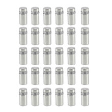 30 kpl 12x22 mm ruostumattomasta teräksestä valmistettuja välikappaleita lasitelineeseen ja kyltin kiinnitykseen, paras lahja