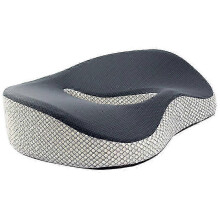 Cuscino ortopedico in memory foam per alleviare il dolore al coccige, ideale per sedie e sedili auto.