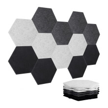 Painéis Acústicos, 12 Unidades de Painéis de Parede À Prova de Som, Autoadesivos de Absorção de Som, Painéis À Prova de Som Hexagonais