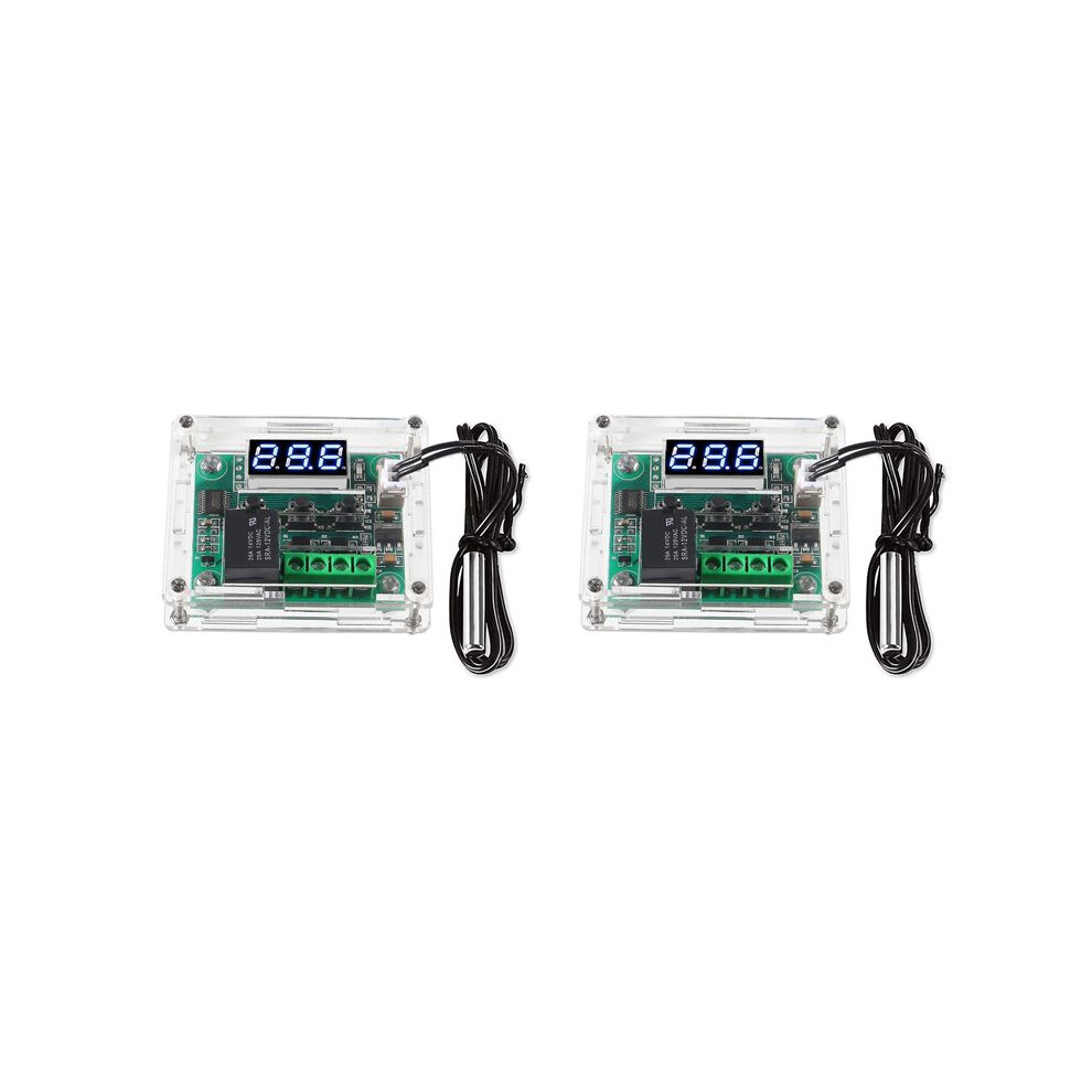 2X W1209 12V Digital Temperature Controller Board -50-110C Electronic Temperature Temp Control Module (1Pack) 4711497663826