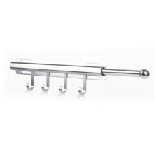 (4 Hooks)30 Cm Valet Rod For Closets Pull Out With 4 Hooks For Closet Storage And Clothing Hangers