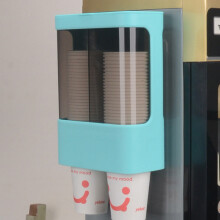 (Green)Dispensador de tazas montaje en pared soporte enfriador de agua tipo tirador tazas para hogar hospital oficina